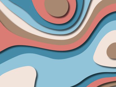 kağıt ile 3D arka plan şekilleri kesim. Soyut kağıt kitap kapağı için şablon arka plan bölmek. Kağıt arka plan kes. Soyut gerçekçi kağıt dekorasyon tasarımı için