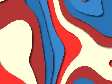 kağıt ile 3D arka plan şekilleri kesim. Soyut kağıt kitap kapağı için şablon arka plan bölmek. Kağıt arka plan kes. Soyut gerçekçi kağıt dekorasyon tasarımı için