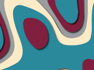 kağıt ile 3D arka plan şekilleri kesim. Soyut kağıt kitap kapağı için şablon arka plan bölmek. Kağıt arka plan kes. Soyut gerçekçi kağıt dekorasyon tasarımı için