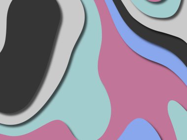 kağıt ile 3D arka plan şekilleri kesim. Soyut kağıt kitap kapağı için şablon arka plan bölmek. Kağıt arka plan kes. Soyut gerçekçi kağıt dekorasyon tasarımı için