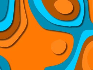 kağıt ile 3D arka plan şekilleri kesim. Soyut kağıt kitap kapağı için şablon arka plan bölmek. Kağıt arka plan kes. Soyut gerçekçi kağıt dekorasyon tasarımı için