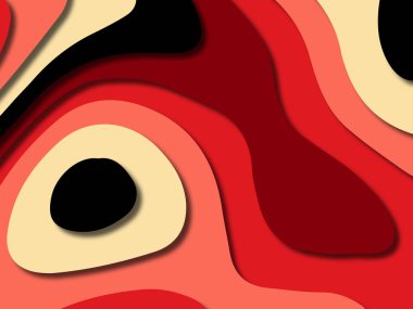 kağıt ile 3D arka plan şekilleri kesim. Soyut kağıt kitap kapağı için şablon arka plan bölmek. Kağıt arka plan kes. Soyut gerçekçi kağıt dekorasyon tasarımı için