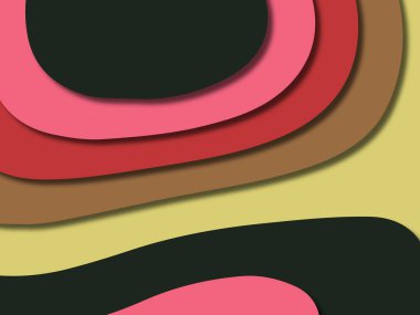 kağıt ile 3D arka plan şekilleri kesim. Soyut kağıt kitap kapağı için şablon arka plan bölmek. Kağıt arka plan kes. Soyut gerçekçi kağıt dekorasyon tasarımı için