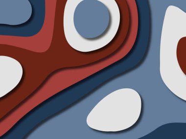 kağıt ile 3D arka plan şekilleri kesim. Soyut kağıt kitap kapağı için şablon arka plan bölmek. Kağıt arka plan kes. Soyut gerçekçi kağıt dekorasyon tasarımı için