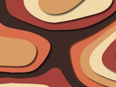 kağıt ile 3D arka plan şekilleri kesim. Soyut kağıt kitap kapağı için şablon arka plan bölmek. Kağıt arka plan kes. Soyut gerçekçi kağıt dekorasyon tasarımı için