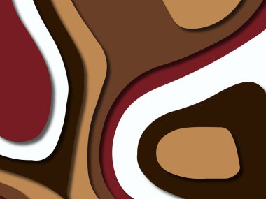 kağıt ile 3D arka plan şekilleri kesim. Soyut kağıt kitap kapağı için şablon arka plan bölmek. Kağıt arka plan kes. Soyut gerçekçi kağıt dekorasyon tasarımı için