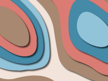 kağıt ile 3D arka plan şekilleri kesim. Soyut kağıt kitap kapağı için şablon arka plan bölmek. Kağıt arka plan kes. Soyut gerçekçi kağıt dekorasyon tasarımı için