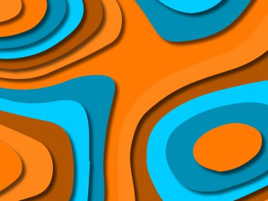 kağıt ile 3D arka plan şekilleri kesim. Soyut kağıt kitap kapağı için şablon arka plan bölmek. Kağıt arka plan kes. Soyut gerçekçi kağıt dekorasyon tasarımı için