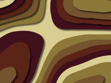 kağıt ile 3D arka plan şekilleri kesim. Soyut kağıt kitap kapağı için şablon arka plan bölmek. Kağıt arka plan kes. Soyut gerçekçi kağıt dekorasyon tasarımı için