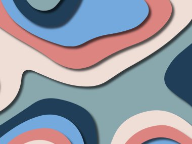 kağıt ile 3D arka plan şekilleri kesim. Soyut kağıt kitap kapağı için şablon arka plan bölmek. Kağıt arka plan kes. Soyut gerçekçi kağıt dekorasyon tasarımı için