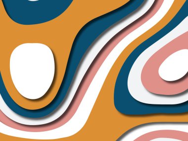 kağıt ile 3D arka plan şekilleri kesim. Soyut kağıt kitap kapağı için şablon arka plan bölmek. Kağıt arka plan kes. Soyut gerçekçi kağıt dekorasyon tasarımı için