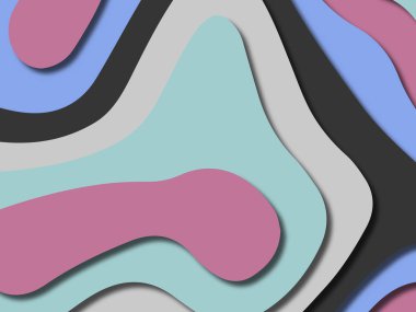 kağıt ile 3D arka plan şekilleri kesim. Soyut kağıt kitap kapağı için şablon arka plan bölmek. Kağıt arka plan kes. Soyut gerçekçi kağıt dekorasyon tasarımı için