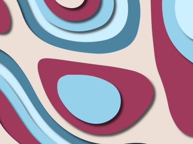 kağıt ile 3D arka plan şekilleri kesim. Soyut kağıt kitap kapağı için şablon arka plan bölmek. Kağıt arka plan kes. Soyut gerçekçi kağıt dekorasyon tasarımı için