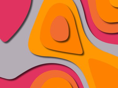 kağıt ile 3D arka plan şekilleri kesim. Soyut kağıt kitap kapağı için şablon arka plan bölmek. Kağıt arka plan kes. Soyut gerçekçi kağıt dekorasyon tasarımı için