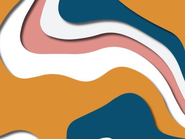 kağıt ile 3D arka plan şekilleri kesim. Soyut kağıt kitap kapağı için şablon arka plan bölmek. Kağıt arka plan kes. Soyut gerçekçi kağıt dekorasyon tasarımı için