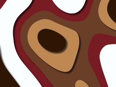 kağıt ile 3D arka plan şekilleri kesim. Soyut kağıt kitap kapağı için şablon arka plan bölmek. Kağıt arka plan kes. Soyut gerçekçi kağıt dekorasyon tasarımı için