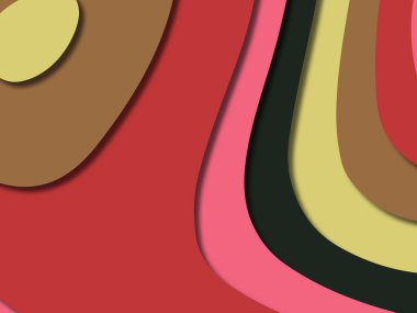 kağıt ile 3D arka plan şekilleri kesim. Soyut kağıt kitap kapağı için şablon arka plan bölmek. Kağıt arka plan kes. Soyut gerçekçi kağıt dekorasyon tasarımı için