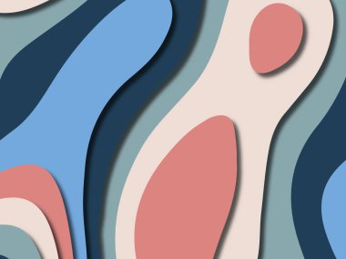 kağıt ile 3D arka plan şekilleri kesim. Soyut kağıt kitap kapağı için şablon arka plan bölmek. Kağıt arka plan kes. Soyut gerçekçi kağıt dekorasyon tasarımı için