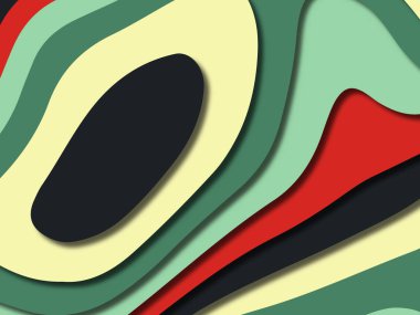 kağıt ile 3D arka plan şekilleri kesim. Soyut kağıt kitap kapağı için şablon arka plan bölmek. Kağıt arka plan kes. Soyut gerçekçi kağıt dekorasyon tasarımı için