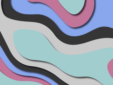 kağıt ile 3D arka plan şekilleri kesim. Soyut kağıt kitap kapağı için şablon arka plan bölmek. Kağıt arka plan kes. Soyut gerçekçi kağıt dekorasyon tasarımı için