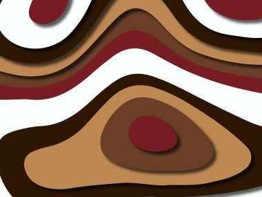 kağıt ile 3D arka plan şekilleri kesim. Soyut kağıt kitap kapağı için şablon arka plan bölmek. Kağıt arka plan kes. Soyut gerçekçi kağıt dekorasyon tasarımı için