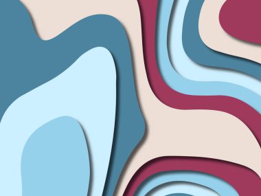 kağıt ile 3D arka plan şekilleri kesim. Soyut kağıt kitap kapağı için şablon arka plan bölmek. Kağıt arka plan kes. Soyut gerçekçi kağıt dekorasyon tasarımı için