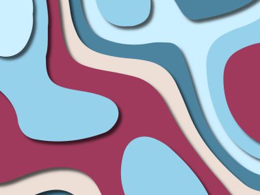 kağıt ile 3D arka plan şekilleri kesim. Soyut kağıt kitap kapağı için şablon arka plan bölmek. Kağıt arka plan kes. Soyut gerçekçi kağıt dekorasyon tasarımı için