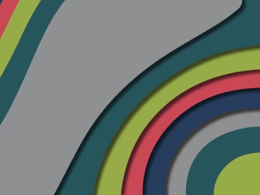 kağıt ile 3D arka plan şekilleri kesim. Soyut kağıt kitap kapağı için şablon arka plan bölmek. Kağıt arka plan kes. Soyut gerçekçi kağıt dekorasyon tasarımı için