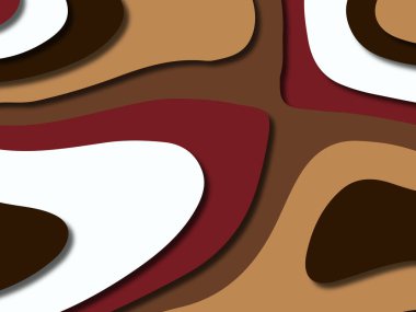 kağıt ile 3D arka plan şekilleri kesim. Soyut kağıt kitap kapağı için şablon arka plan bölmek. Kağıt arka plan kes. Soyut gerçekçi kağıt dekorasyon tasarımı için