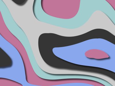 kağıt ile 3D arka plan şekilleri kesim. Soyut kağıt kitap kapağı için şablon arka plan bölmek. Kağıt arka plan kes. Soyut gerçekçi kağıt dekorasyon tasarımı için