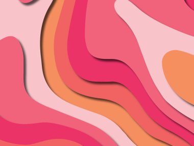 kağıt ile 3D arka plan şekilleri kesim. Soyut kağıt kitap kapağı için şablon arka plan bölmek. Kağıt arka plan kes. Soyut gerçekçi kağıt dekorasyon tasarımı için