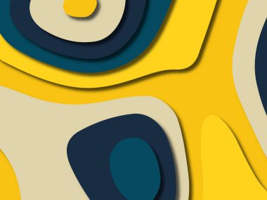 kağıt ile 3D arka plan şekilleri kesim. Soyut kağıt kitap kapağı için şablon arka plan bölmek. Kağıt arka plan kes. Soyut gerçekçi kağıt dekorasyon tasarımı için