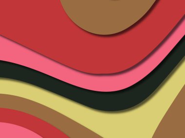 kağıt ile 3D arka plan şekilleri kesim. Soyut kağıt kitap kapağı için şablon arka plan bölmek. Kağıt arka plan kes. Soyut gerçekçi kağıt dekorasyon tasarımı için