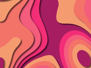 kağıt ile 3D arka plan şekilleri kesim. Soyut kağıt kitap kapağı için şablon arka plan bölmek. Kağıt arka plan kes. Soyut gerçekçi kağıt dekorasyon tasarımı için