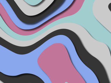 kağıt ile 3D arka plan şekilleri kesim. Soyut kağıt kitap kapağı için şablon arka plan bölmek. Kağıt arka plan kes. Soyut gerçekçi kağıt dekorasyon tasarımı için