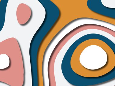 kağıt ile 3D arka plan şekilleri kesim. Soyut kağıt kitap kapağı için şablon arka plan bölmek. Kağıt arka plan kes. Soyut gerçekçi kağıt dekorasyon tasarımı için