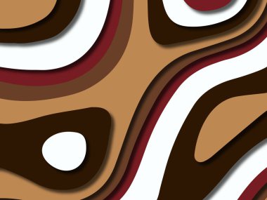 kağıt ile 3D arka plan şekilleri kesim. Soyut kağıt kitap kapağı için şablon arka plan bölmek. Kağıt arka plan kes. Soyut gerçekçi kağıt dekorasyon tasarımı için