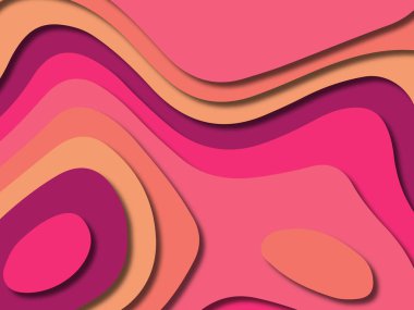 kağıt ile 3D arka plan şekilleri kesim. Soyut kağıt kitap kapağı için şablon arka plan bölmek. Kağıt arka plan kes. Soyut gerçekçi kağıt dekorasyon tasarımı için