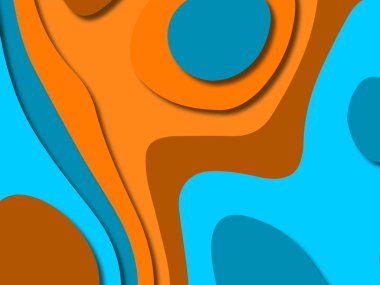 kağıt ile 3D arka plan şekilleri kesim. Soyut kağıt kitap kapağı için şablon arka plan bölmek. Kağıt arka plan kes. Soyut gerçekçi kağıt dekorasyon tasarımı için