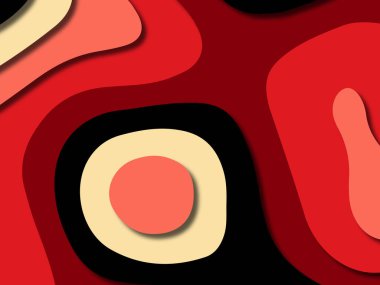 kağıt ile 3D arka plan şekilleri kesim. Soyut kağıt kitap kapağı için şablon arka plan bölmek. Kağıt arka plan kes. Soyut gerçekçi kağıt dekorasyon tasarımı için