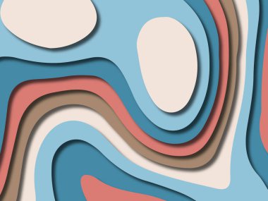 kağıt ile 3D arka plan şekilleri kesim. Soyut kağıt kitap kapağı için şablon arka plan bölmek. Kağıt arka plan kes. Soyut gerçekçi kağıt dekorasyon tasarımı için