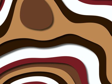 kağıt ile 3D arka plan şekilleri kesim. Soyut kağıt kitap kapağı için şablon arka plan bölmek. Kağıt arka plan kes. Soyut gerçekçi kağıt dekorasyon tasarımı için