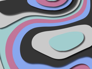 kağıt ile 3D arka plan şekilleri kesim. Soyut kağıt kitap kapağı için şablon arka plan bölmek. Kağıt arka plan kes. Soyut gerçekçi kağıt dekorasyon tasarımı için