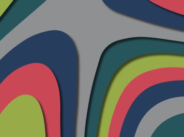 kağıt ile 3D arka plan şekilleri kesim. Soyut kağıt kitap kapağı için şablon arka plan bölmek. Kağıt arka plan kes. Soyut gerçekçi kağıt dekorasyon tasarımı için