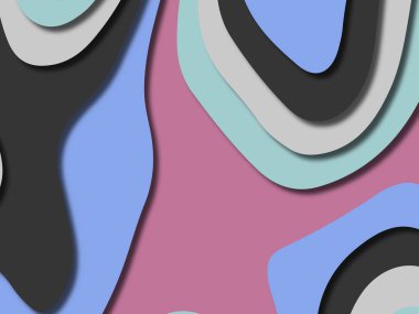 kağıt ile 3D arka plan şekilleri kesim. Soyut kağıt kitap kapağı için şablon arka plan bölmek. Kağıt arka plan kes. Soyut gerçekçi kağıt dekorasyon tasarımı için