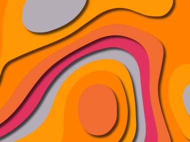 kağıt ile 3D arka plan şekilleri kesim. Soyut kağıt kitap kapağı için şablon arka plan bölmek. Kağıt arka plan kes. Soyut gerçekçi kağıt dekorasyon tasarımı için