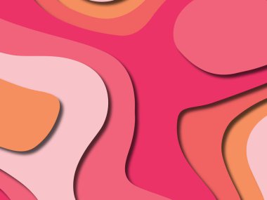 kağıt ile 3D arka plan şekilleri kesim. Soyut kağıt kitap kapağı için şablon arka plan bölmek. Kağıt arka plan kes. Soyut gerçekçi kağıt dekorasyon tasarımı için