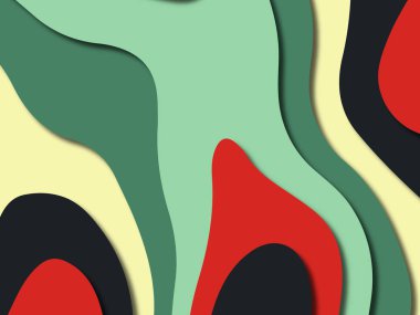 kağıt ile 3D arka plan şekilleri kesim. Soyut kağıt kitap kapağı için şablon arka plan bölmek. Kağıt arka plan kes. Soyut gerçekçi kağıt dekorasyon tasarımı için