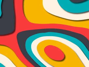 kağıt ile 3D arka plan şekilleri kesim. Soyut kağıt kitap kapağı için şablon arka plan bölmek. Kağıt arka plan kes. Soyut gerçekçi kağıt dekorasyon tasarımı için