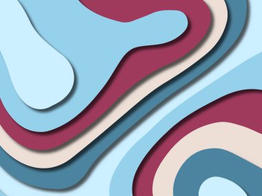 kağıt ile 3D arka plan şekilleri kesim. Soyut kağıt kitap kapağı için şablon arka plan bölmek. Kağıt arka plan kes. Soyut gerçekçi kağıt dekorasyon tasarımı için